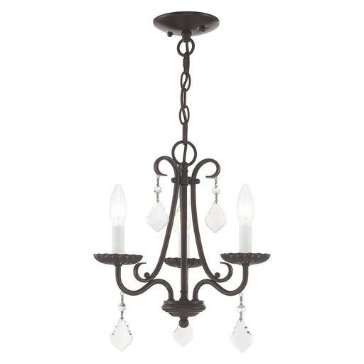 Livex Lighting - 40873-92 - Three Light Mini Chandelier - Daphne - English Bronze