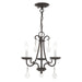 Livex Lighting - 40873-92 - Three Light Mini Chandelier - Daphne - English Bronze