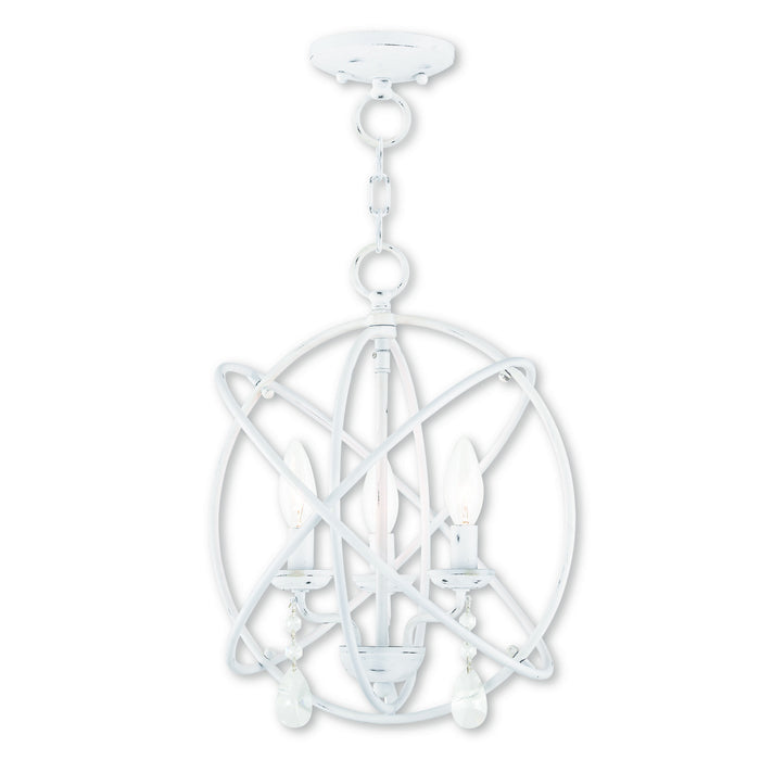 Livex Lighting - 40904-60 - Three Light Mini Chandelier/Ceiling Mount - Aria - Antique White