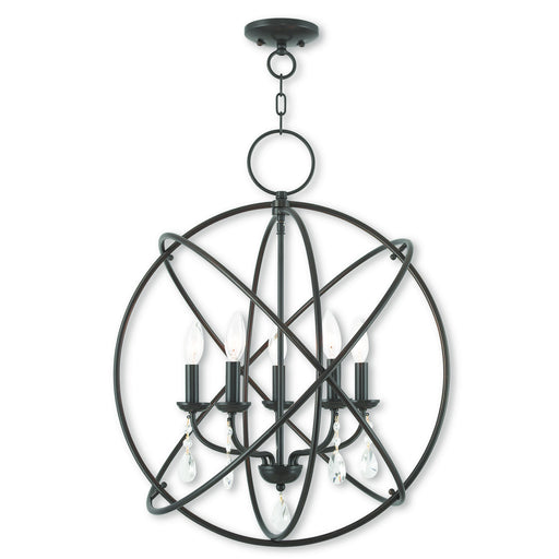Livex Lighting - 40905-92 - Five Light Chandelier - Aria - English Bronze