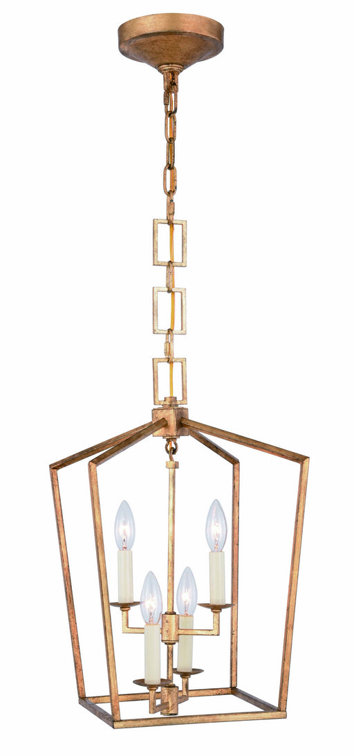 Elegant Lighting - 1512D12GI - Four Light Pendant - Denmark - Golden Iron