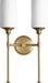 Quorum - 5309-2-80 - Two Light Wall Mount - Celeste - Aged Brass