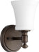 Quorum - 5422-1-186 - One Light Wall Mount - Rossington - Oiled Bronze w/ Satin Opal