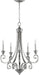 Quorum - 6054-5-64 - Five Light Chandelier - Bryant - Classic Nickel