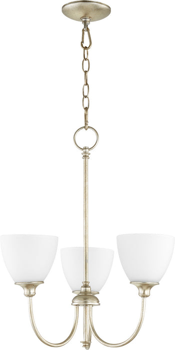 Quorum - 6109-3-60 - Three Light Chandelier - Celeste - Aged Silver Leaf