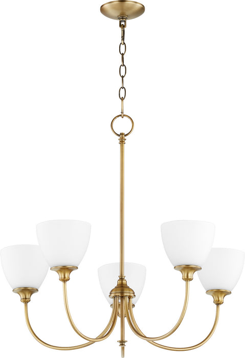 Quorum - 6109-5-80 - Five Light Chandelier - Celeste - Aged Brass