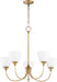 Quorum - 6109-5-80 - Five Light Chandelier - Celeste - Aged Brass
