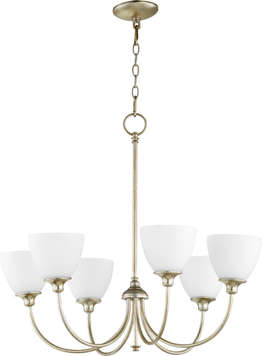Quorum - 6109-6-60 - Six Light Chandelier - Celeste - Aged Silver Leaf