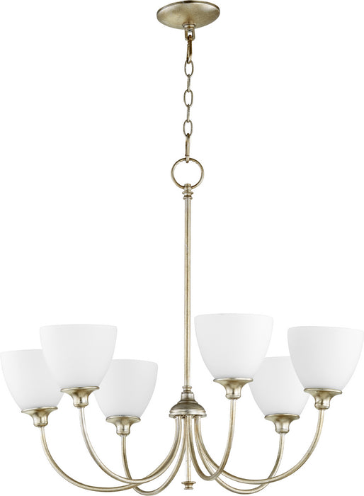 Quorum - 6109-6-60 - Six Light Chandelier - Celeste - Aged Silver Leaf
