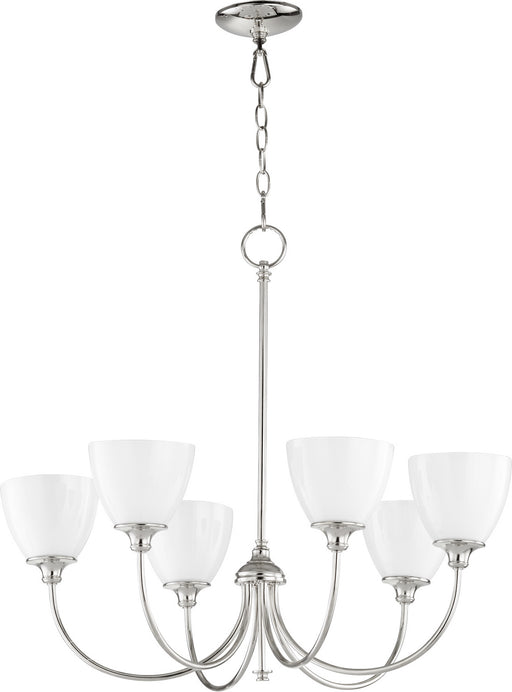 Quorum - 6109-6-62 - Six Light Chandelier - Celeste - Polished Nickel