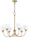 Quorum - 6109-6-80 - Six Light Chandelier - Celeste - Aged Brass