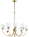 Quorum - 6109-8-80 - Eight Light Chandelier - Celeste - Aged Brass