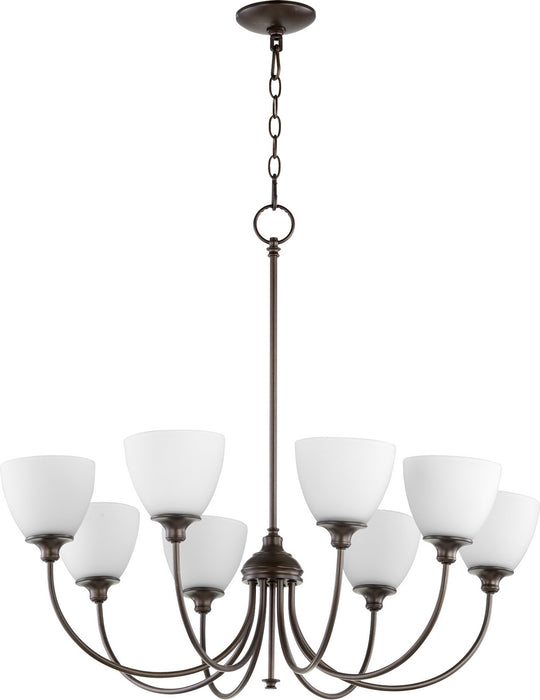 Quorum - 6109-8-86 - Eight Light Chandelier - Celeste - Oiled Bronze