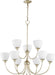 Quorum - 6109-9-60 - Nine Light Chandelier - Celeste - Aged Silver Leaf