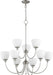 Quorum - 6109-9-65 - Nine Light Chandelier - Celeste - Satin Nickel