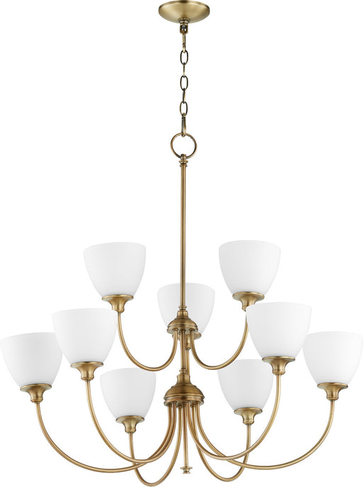 Quorum - 6109-9-80 - Nine Light Chandelier - Celeste - Aged Brass