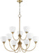 Quorum - 6109-9-80 - Nine Light Chandelier - Celeste - Aged Brass