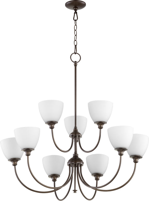 Quorum - 6109-9-86 - Nine Light Chandelier - Celeste - Oiled Bronze