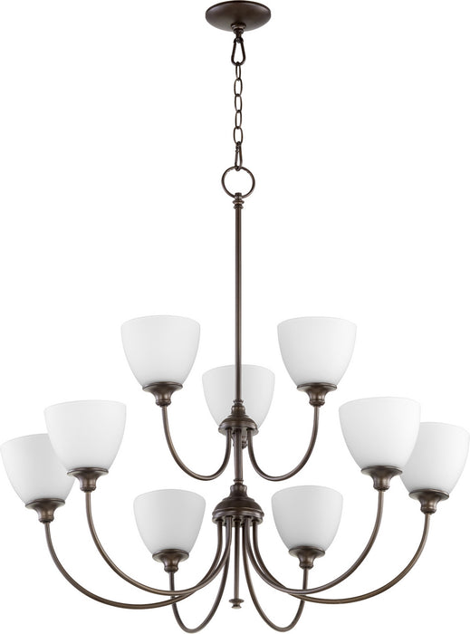 Quorum - 6109-9-86 - Nine Light Chandelier - Celeste - Oiled Bronze