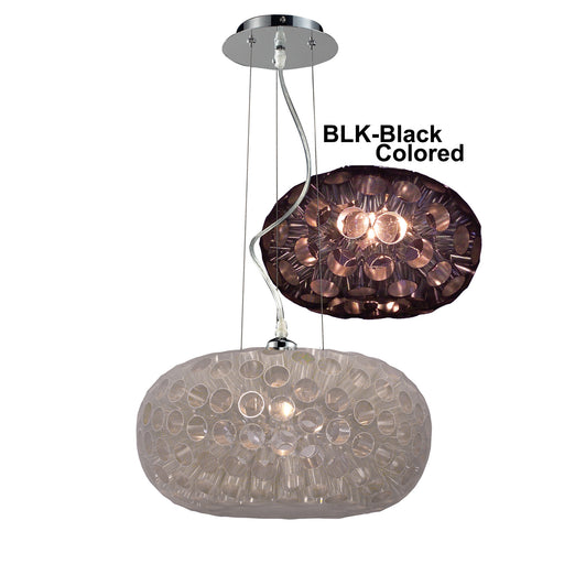 Classic Lighting - 16154 CH BLK - One Light Pendant - Laguna - Chrome w/ Black Shades