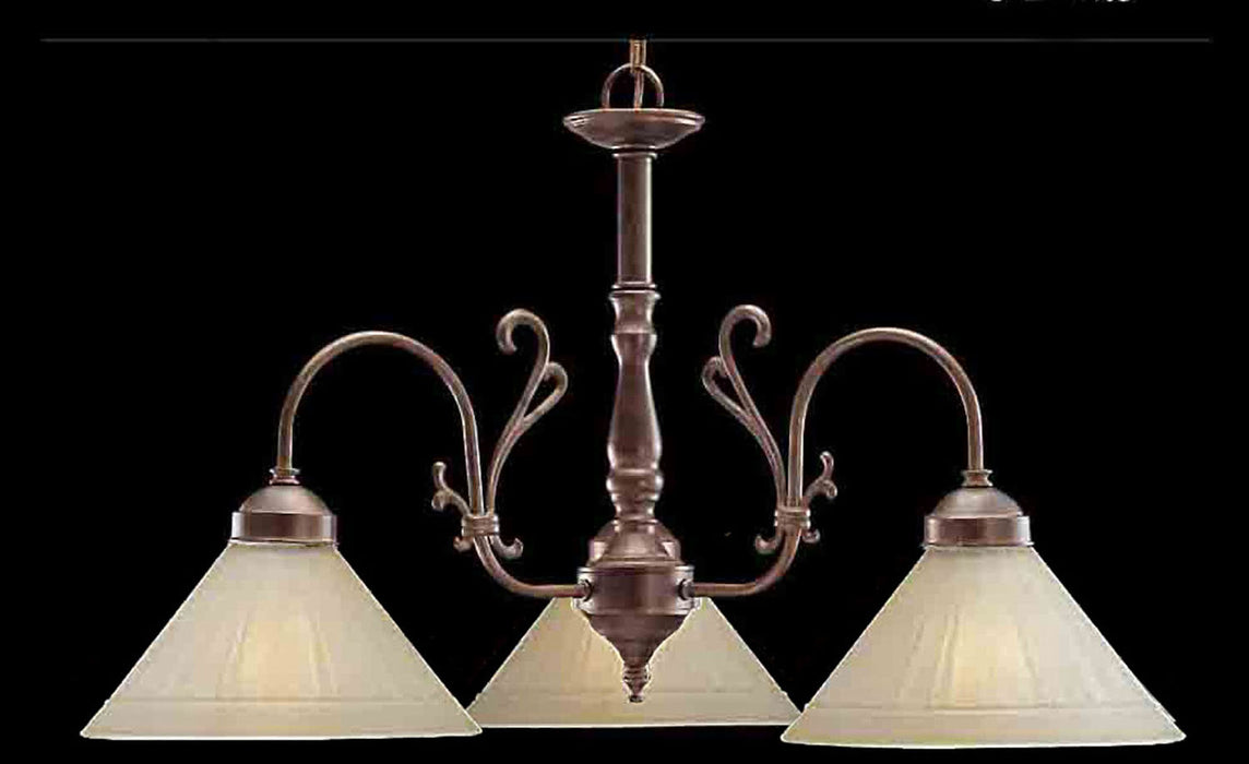 Classic Lighting - 3053 EB - Three Light Chandelier - Billings - English Bronze