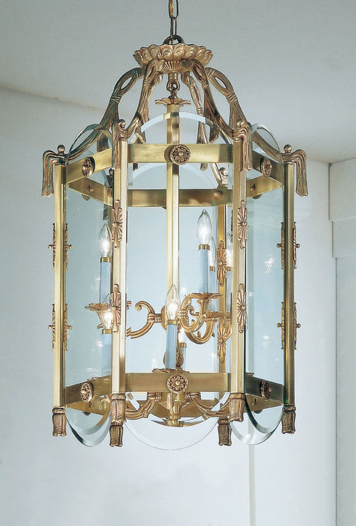 Classic Lighting - 7950 SBB - Nine Light Lantern - Charleston - Satin Bronze w/Brown Patina