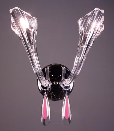 Classic Lighting - 82022 CH PINK - Two Light Wall Sconce - Inspiration - Chrome