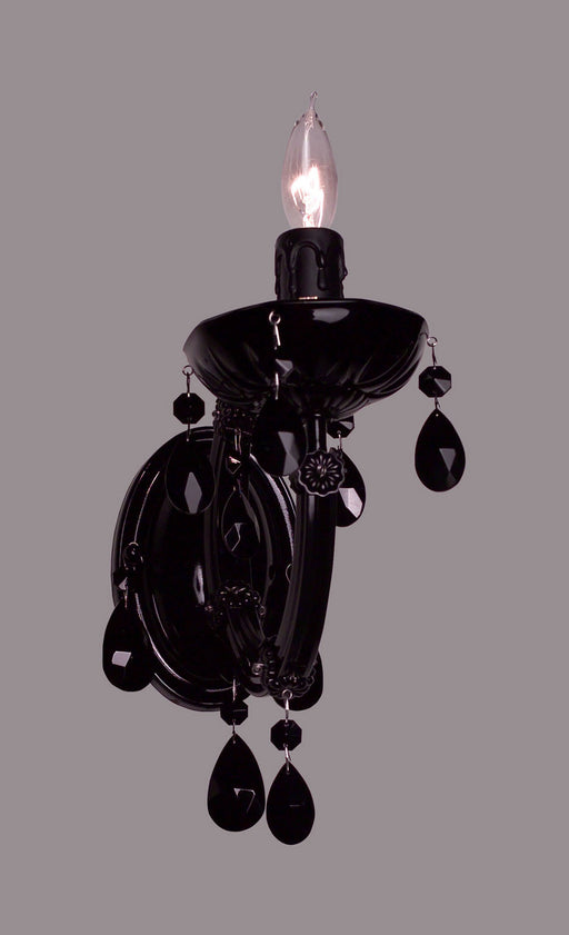 Classic Lighting - 8341 BBLK CBK - One Light Wall Sconce - Rialto Traditional - Black on Black