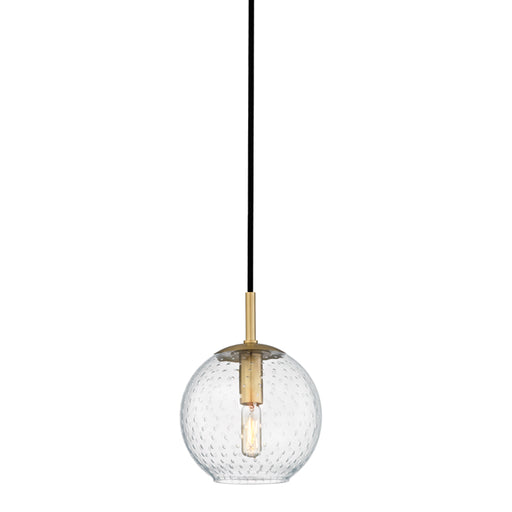 Hudson Valley - 2007-AGB-CL - One Light Pendant - Rousseau - Aged Brass