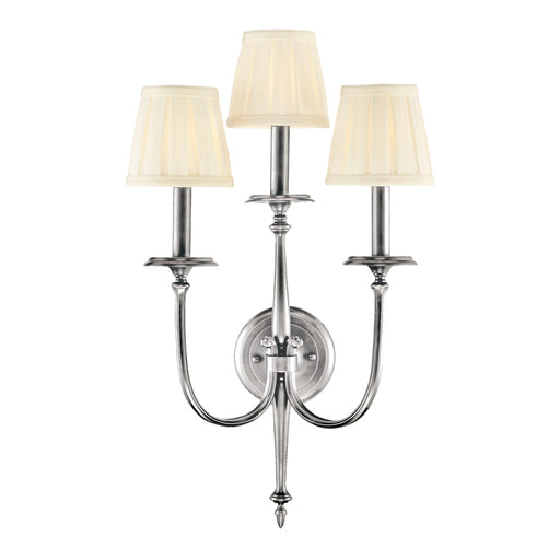 Hudson Valley - 5203-PN - Three Light Wall Sconce - Jefferson - Polished Nickel