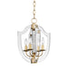 Hudson Valley - 6512-AGB - Four Light Pendant - Arietta - Aged Brass