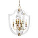 Hudson Valley - 6520-AGB - Eight Light Pendant - Arietta - Aged Brass