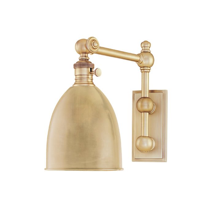 Hudson Valley - 761-AGB - One Light Wall Sconce - Roslyn - Aged Brass