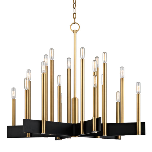 Hudson Valley - 8834-AGB - 18 Light Chandelier - Abrams - Aged Brass