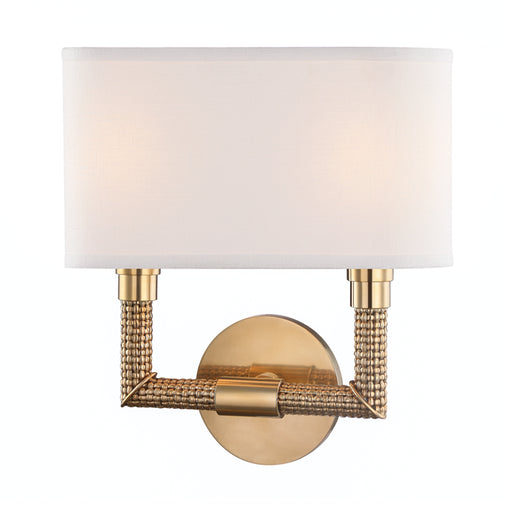 Hudson Valley - 1022-AGB - Two Light Wall Sconce - Dubois - Aged Brass