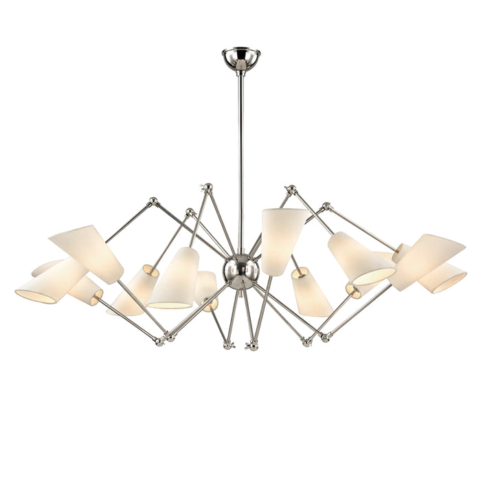 Hudson Valley - 5312-PN - 12 Light Chandelier - Buckingham - Polished Nickel