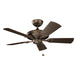 Kichler - 310144WCP - 42``Ceiling Fan - Kevlar - Weathered Copper Powder Coat