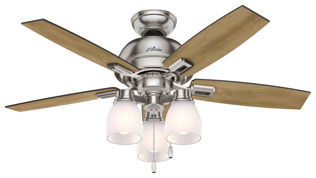 Hunter 44" Donegan Ceiling Fan with LED Light Kit and Pull Chains