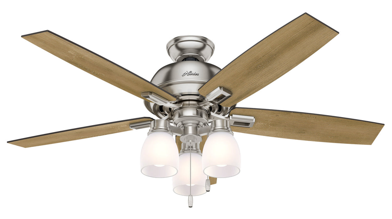 Hunter 52" Donegan Ceiling Fan with LED Light Kit and Pull Chains