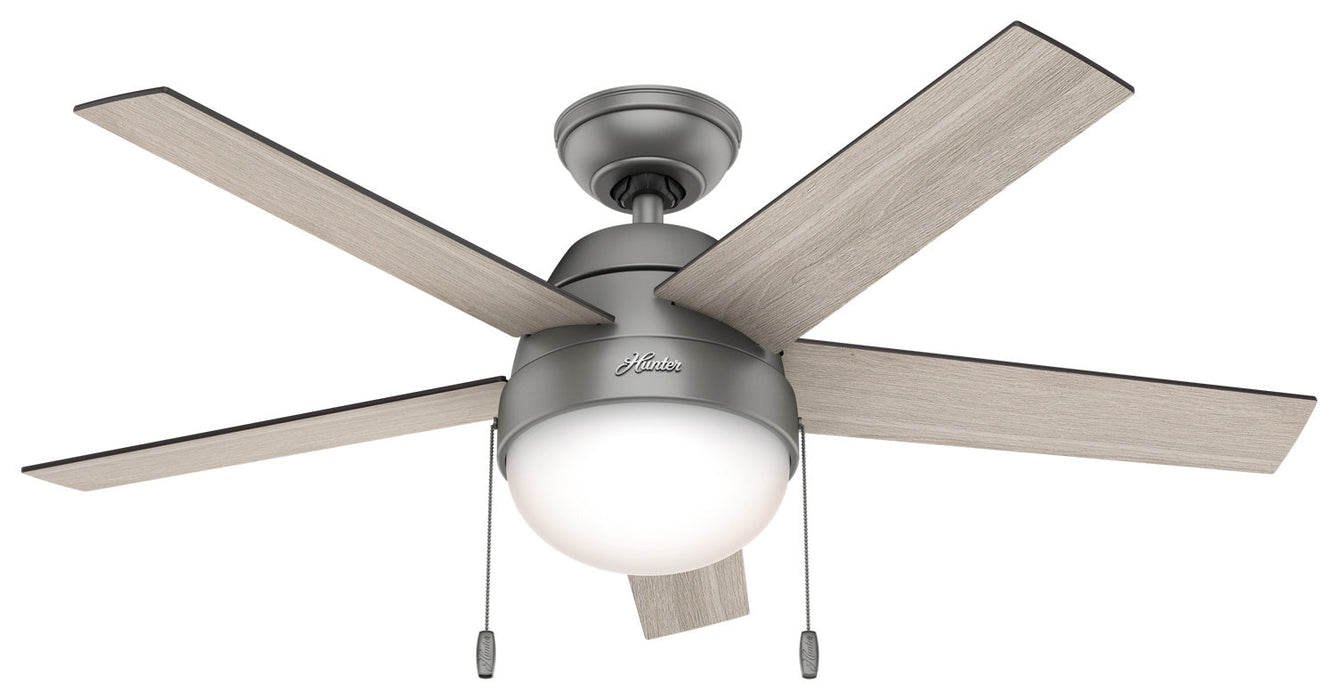 Hunter 46" Anslee Ceiling Fan with LED Light Kit and Pull Chains