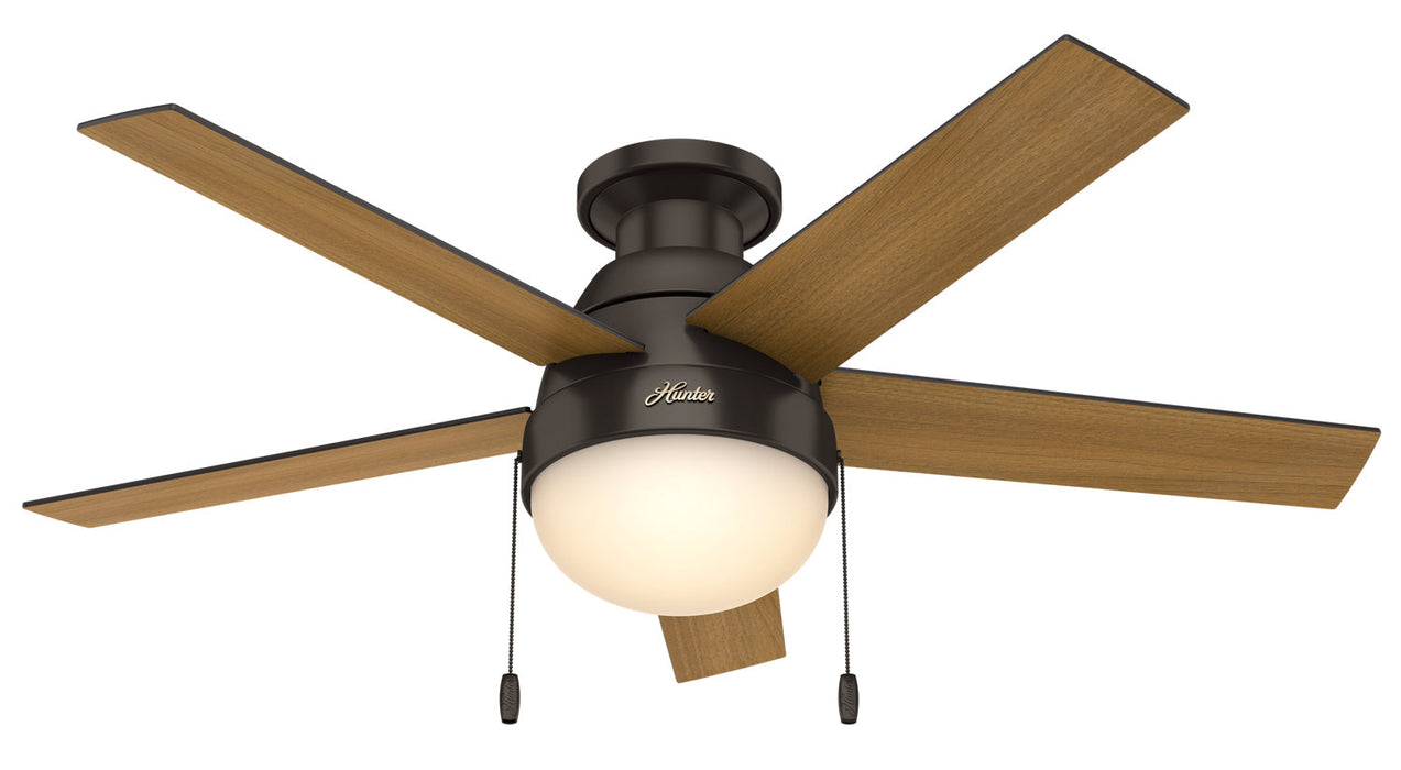 Hunter 46" Anslee Low Profile Ceiling Fan with LED Light Kit and Pull Chains
