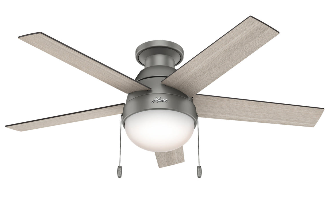 Hunter 46" Anslee Low Profile Ceiling Fan with LED Light Kit and Pull Chains