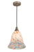 Meyda Tiffany - 178633 - One Light Pendant - Peacock Pate-De-Verre - Brushed Nickel