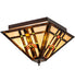 Meyda Tiffany - 178890 - Three Light Flushmount - Prairie Wheat - Mahogany Bronze