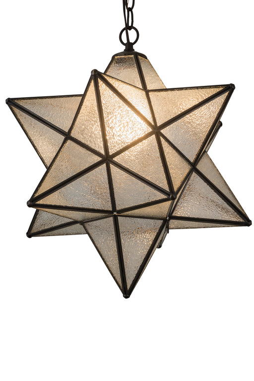 Meyda Tiffany - 184049 - One Light Pendant - Moravian Star - Oil Rubbed Bronze