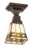Meyda Tiffany - 185602 - One Light Flushmount - Diamond Band Mission - Mahogany Bronze