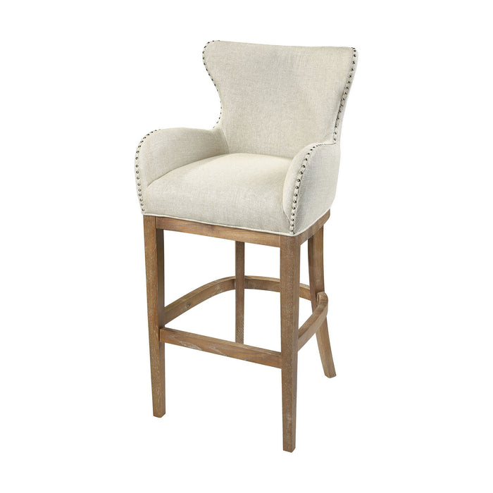 ELK Home - 1204-032 - Bar Chair - Roxie - Cream, Reclaimed Oak, Reclaimed Oak
