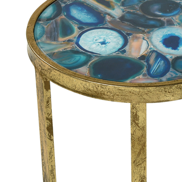 Accent Table from the Krete collection in Blue Agate finish