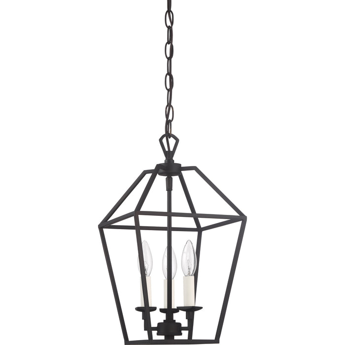 Three Light Foyer Pendant from the Aviary collection in Palladian Bronze finish