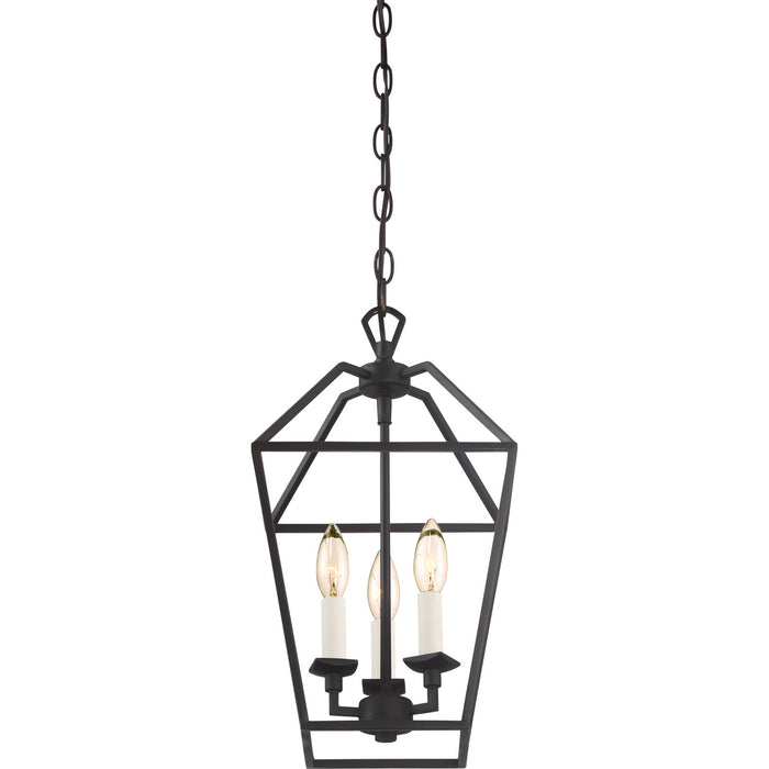 Three Light Foyer Pendant from the Aviary collection in Palladian Bronze finish